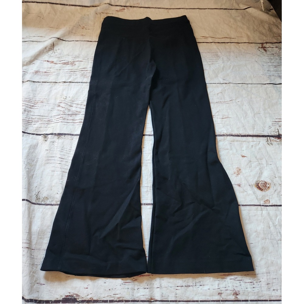 Spanx Perfect Pant High Rise Flare Black Pintuck Ponte Trousers XL - Picture 3 of 6